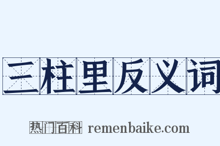 三柱里反义词是什么意思的图片